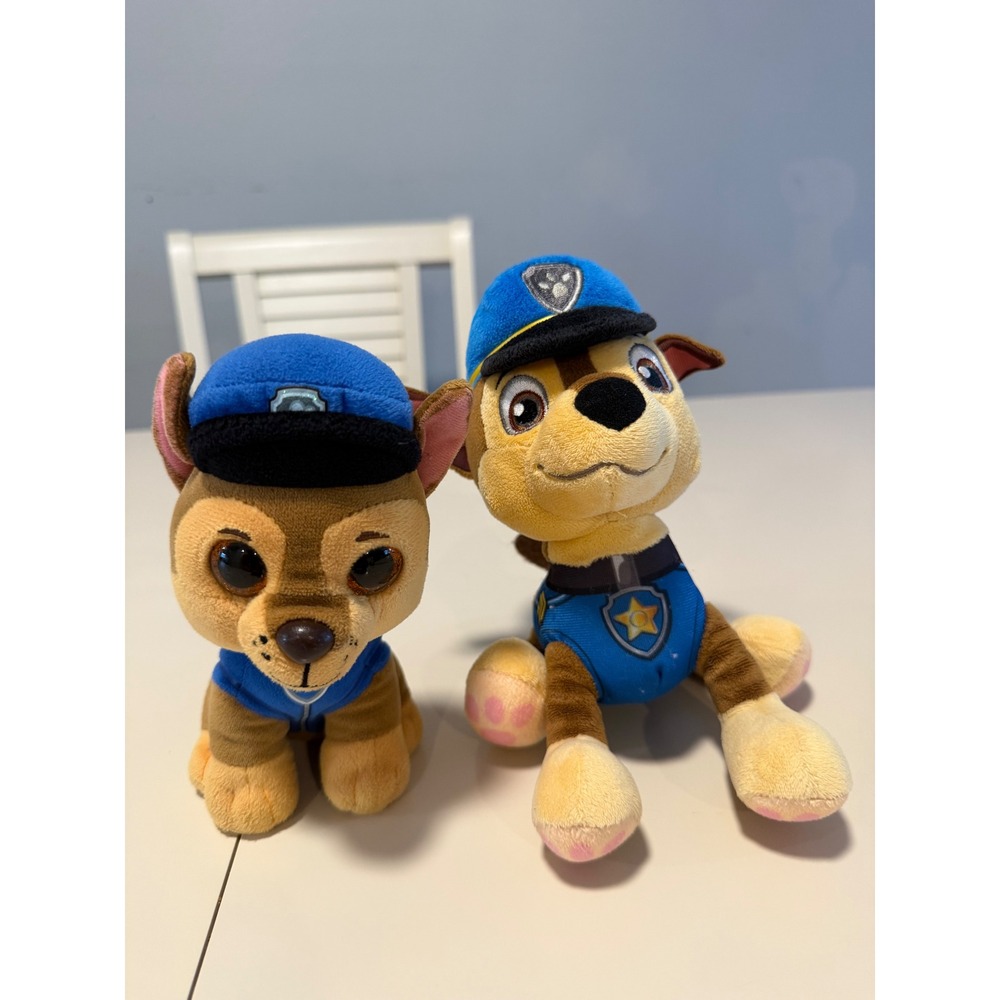 Paw Patrol Chase Plush and paw patrol chase Ty Beanie Boos Toys 6-7 Inch